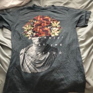 Grey Panic! At the Disco Floral Tee